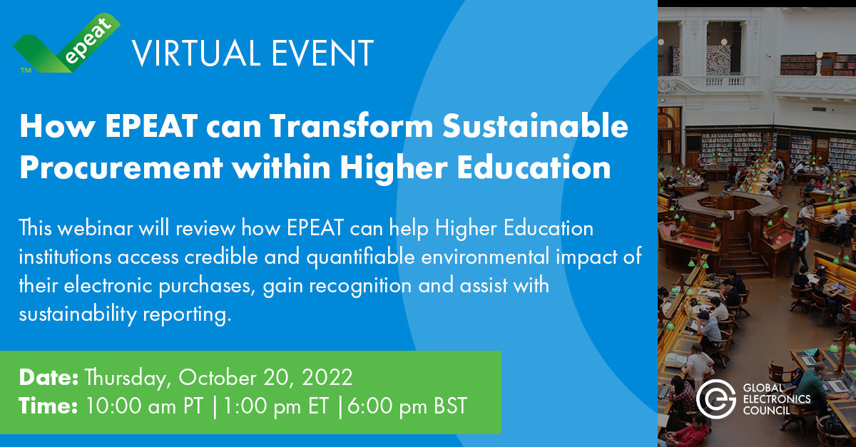 How EPEAT can Transform Sustainable Procurement within Higher Education